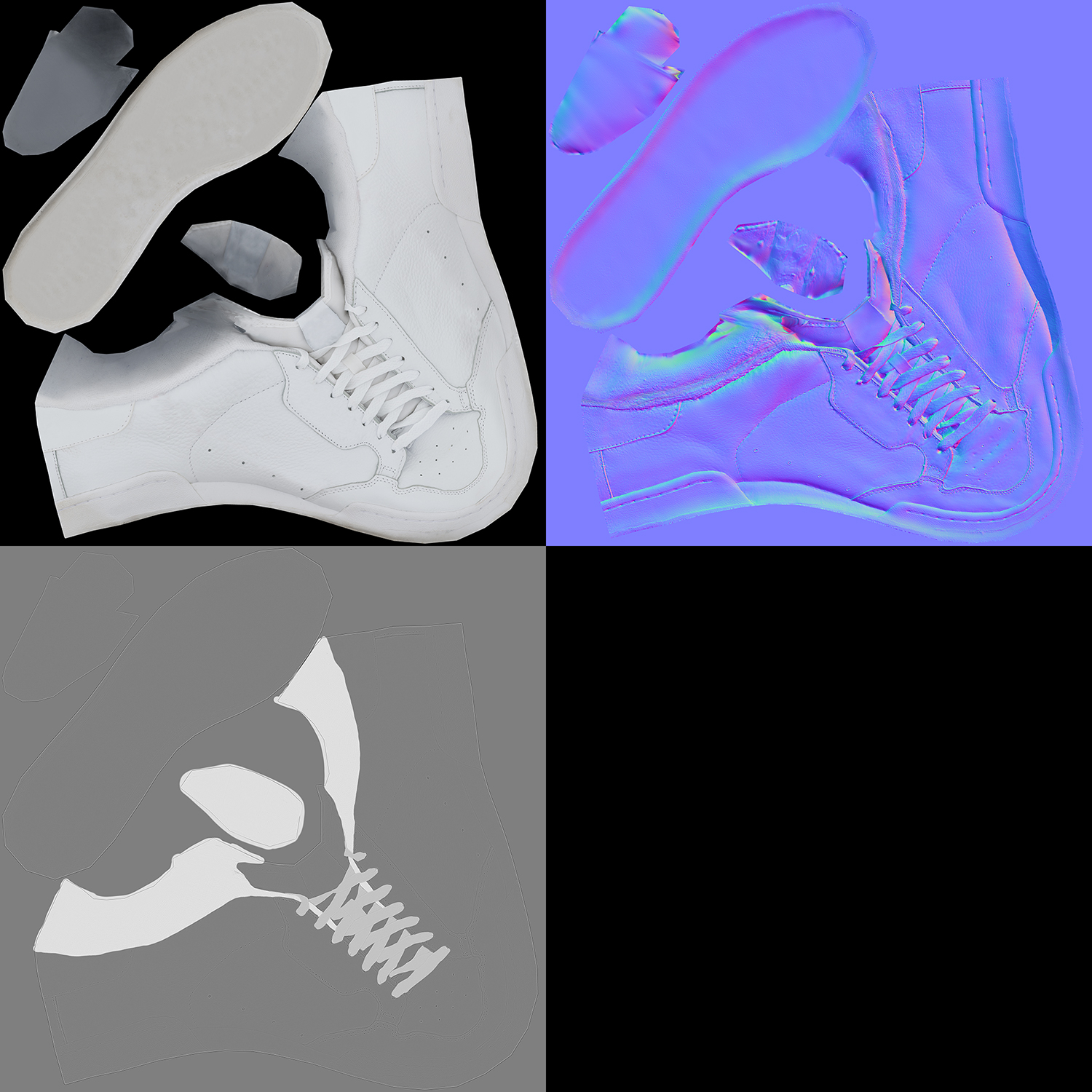 Shoe scan PBR textures